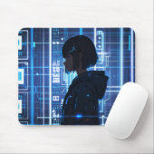 Minimalistische Tech-Schaltplatine Anime-Mauspad Mousepad (Mit Mouse)