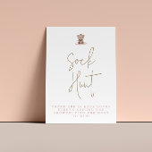 Minimalistische Teddy Bear Baby Shocksocke Hunt Poster