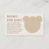 Minimalistische Teddy Bear Baby Shooting Books for Begleitkarte (Vorderseite)