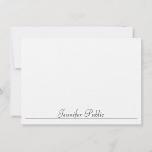 Minimalistische Template Typografie Linen Modern Mitteilungskarte
