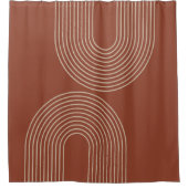 Minimalistische Terra-Cotta  Duschvorhang (Vorderseite)