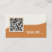 Minimalistische Terra Cotta QR Code Business Card Visitenkarte (Rückseite)