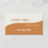Minimalistische Terra Cotta QR Code Business Card Visitenkarte (Vorderseite)
