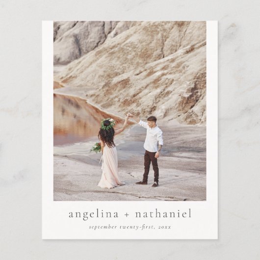 Minimalistische Terracotta Arch & Foto Hochzeit (Rückseite)