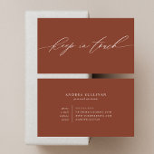 Minimalistische Terracotta Behalten in Touch Konta Visitenkarte