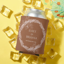 Minimalistische Terracotta boho Burnt Orange Hochz Dosenkühler