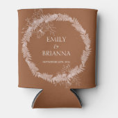 Minimalistische Terracotta boho Burnt Orange Hochz Dosenkühler (Vorderseite)