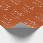 Minimalistische Terracotta-Braut & Groom-Namen Hoc Geschenkpapier (Ecke)