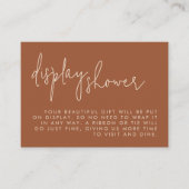 Minimalistische Terracotta-Brautparty-Display-Dusc Begleitkarte (Vorderseite)