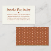 Minimalistische Terracotta-Bücher für Kinder Begleitkarte (Vorne/Hinten)