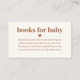 Minimalistische Terracotta-Bücher für Kinder Begleitkarte