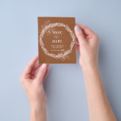 Minimalistische Terracotta Burnt Hochzeit Sichern  Flyer (Gruppe)