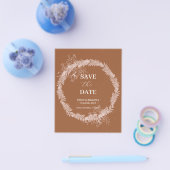 Minimalistische Terracotta Burnt Hochzeit Sichern  Flyer (Einzeln)