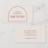 Minimalistische Terracotta & Creme Visitenkarte (Vorne/Hinten)