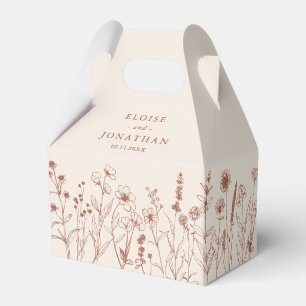 Minimalistische Terracotta floral danke Ihnen Hoch Geschenkschachtel