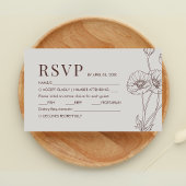 Minimalistische Terracotta Hochzeit Einladung