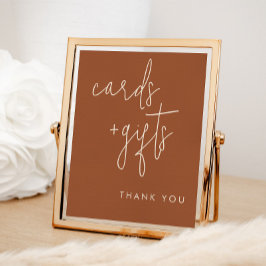 Minimalistische Terracotta-Karten und Geschenke Poster