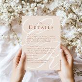 Minimalistische Terracotta Monogram Hochzeitdetail Einladung