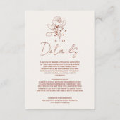 Minimalistische Terracotta Monogram Wedding Begleitkarte (Vorderseite)