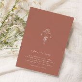 Minimalistische Terracotta Monogram Wedding Einladung