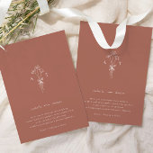 Minimalistische Terracotta Monogram Wedding Einladung