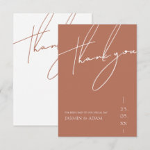 Minimalistische Terracotta Script Typografy Weddin