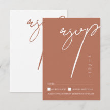 Minimalistische Terracotta Script Typografy Weddin