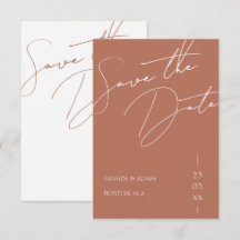 Minimalistische Terracotta Script Typografy Weddin