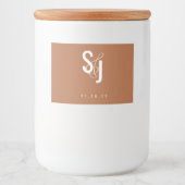 Minimalistische Terracotta Typografie Bohemische H Lebensmitteletikett (Vorderseite)