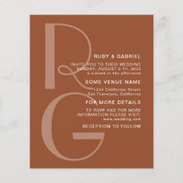 Minimalistische Terracotta Typografie Flyer