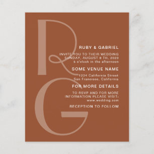 Minimalistische Terracotta Typografie Flyer