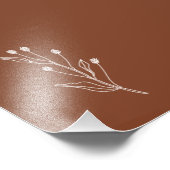 Minimalistische Terracotta Wedding Willkommenszeic Fotodruck (Ecke)