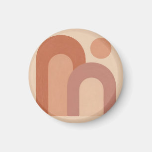 Minimalistische Terrakotta-Bögen abstrakt  Magnet