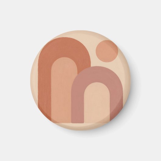 Minimalistische Terrakotta-Bögen abstrakt  Magnet (Vorne)