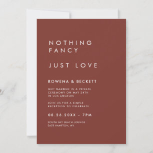 Minimalistische Terrakotta Nichts extravagant Nur Einladung
