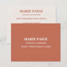 Minimalistische Terrakotta-Skincare-Nachbehandlung