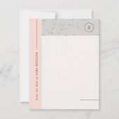 Minimalistische Terrazzo Monogram Stationery - Gra Ankündigung (Vorderseite)