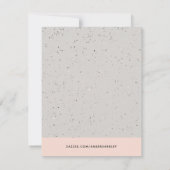 Minimalistische Terrazzo Monogram Stationery - Gra Ankündigung (Rückseite)