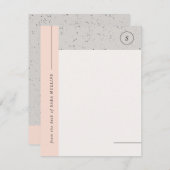 Minimalistische Terrazzo Monogram Stationery - Gra Ankündigung (Vorne/Hinten)