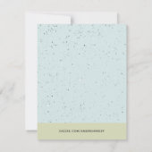 Minimalistische Terrazzo Monogram Stationery - Gre Ankündigung (Rückseite)