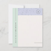 Minimalistische Terrazzo Monogram Stationery - Min Ankündigung (Vorderseite)