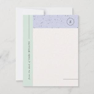 Minimalistische Terrazzo Monogram Stationery - Min Ankündigung