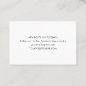 Minimalistische Terrazzo Print - Modernes, maßgesc Visitenkarte (Rückseite)