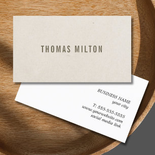 Minimalistische Textur Beige Berater Brau Visitenkarte