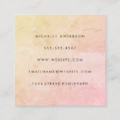 Minimalistische Textur Quadratische Visitenkarte (Rückseite)