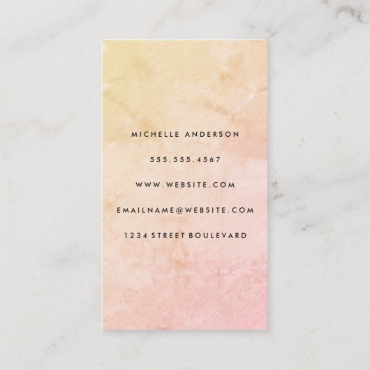 Minimalistische Textur Visitenkarte (Rückseite)