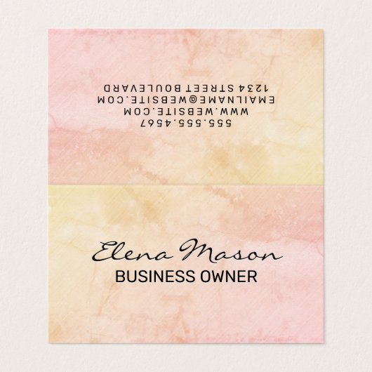 Minimalistische Textur Visitenkarten (Außenseite Aufgefaltet)