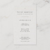 Minimalistische Texturkleidung Visitenkarte (Rückseite)