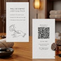 Minimalistische Thai-Massage-QR-Code-Visitenkarte