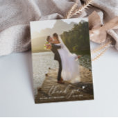 Minimalistische Thin Script Hochzeit danke